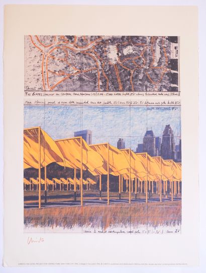 CHRISTO (Bulgare, 1935-2020) Gates Project, Central Park, NYC, 1996-2003. Lithographie...
