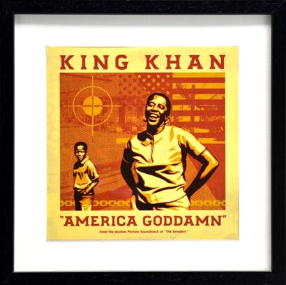 SHEPARD FAIREY (Américain, né en 1970) King Khan - America Goddamn, 2016. Impression...