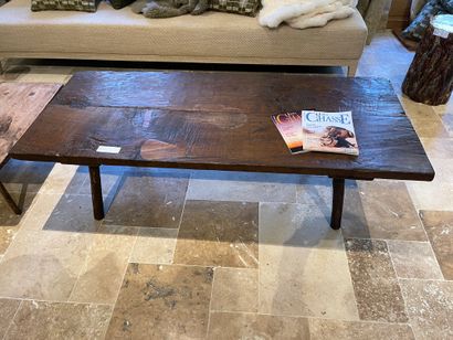 Rectangular coffee table in natural wood...