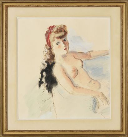 André DIGNIMONT (1891-1965) ANDRÉ DIGNIMONT (1891-1965)

Femme au foulard rouge 

Aquarelle...