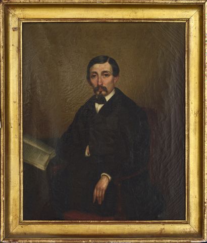 ÉCOLE FRANÇAISE VERS 1860 
Portrait d’homme...