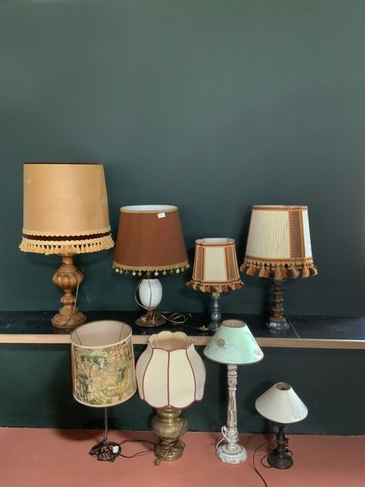 Eight modern lamps, different models 
H:...