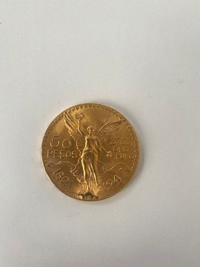 
1 piece of 50 gold pesos from 1821-1947...