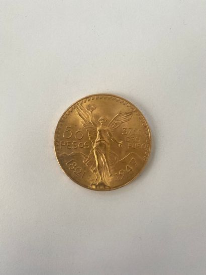 null 
1 pièce de 50 pesos or de 1821-1947
