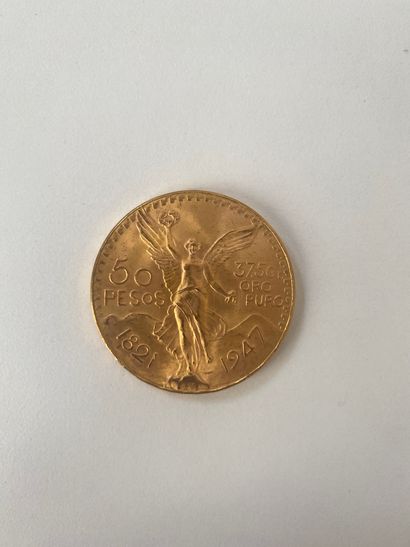 
1 piece of 50 gold pesos from 1821-1947...