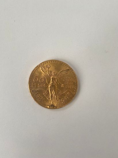 null 
1 piece of 50 gold pesos from 1821-1947
