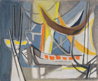 Edouard PIGNON (1905-1993) Ostende, 1947 Huile sur toile, signée, titrée et datée...