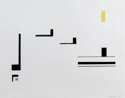 Marcelle CAHN (1895-1981) Composition, circa 1975 Gouache, signée en bas à droite...