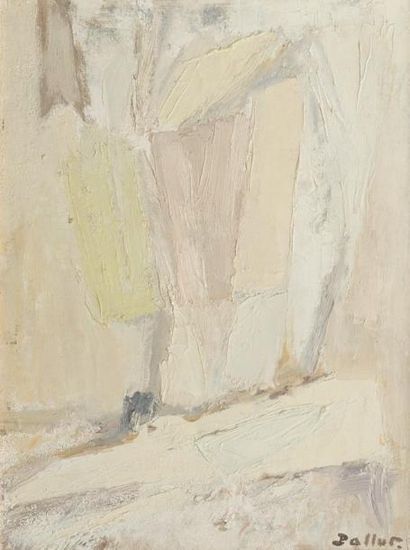 Pierre PALLUT (1918-1999) Composition abstraite, circa 1967-68 Huile sur toile, signée...