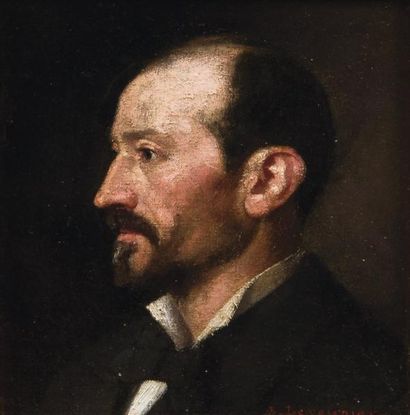 Basile LEMEUNIER (1882-1922) Portrait d'homme Huile sur toile, signée en bas à droite...