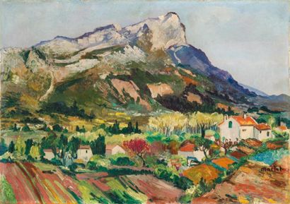 Elisée MACLET (1881-1962) Le Mont Fenouillet Huile sur toile, signée en bas à droite...