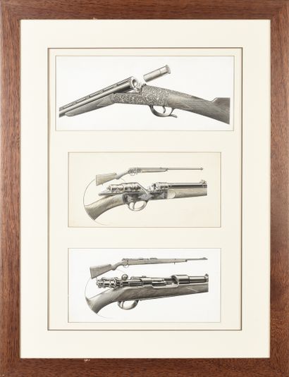 null Manufacture d’armes de Saint Etienne, deux fusils et une carabine

Dessin à...