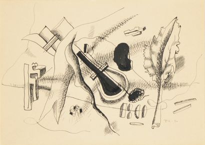Fernand LEGER (1881-1955) Fernand LEGER (1881-1955)
Composition, 1930
Encre sur papier,...
