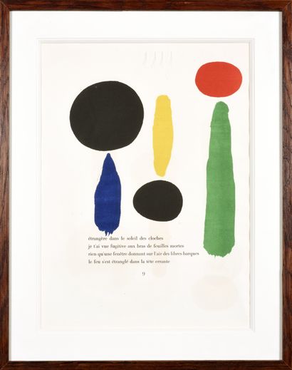 Joan MIRO (1893-1983) Joan MIRO (1893-1983)
Parler seul planche 3
Lithographie en...