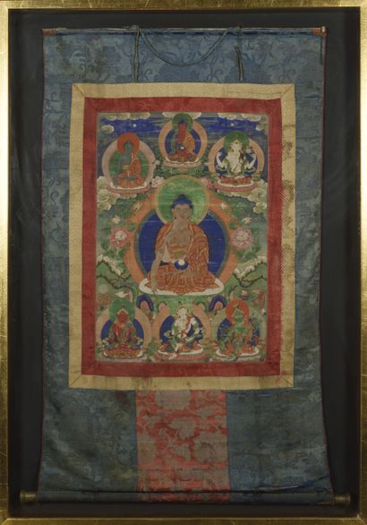 null Buddha
Tibet, circa XIXe siècle
Détrempe sur toile. 60 x 41 cm
(hors montage...