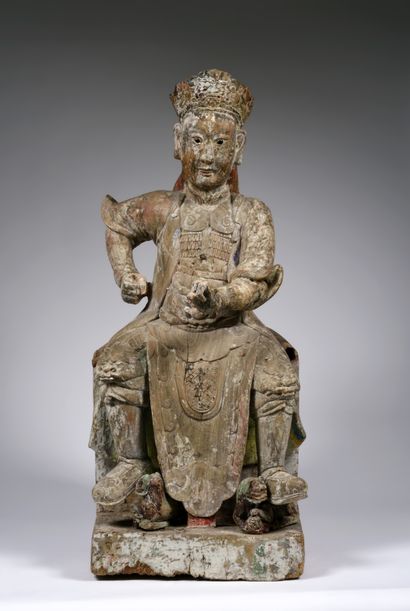 null Divinité masculine taoïste
Chine, probablement Hunan,
Dynastie Qing, circa XVIIIe...