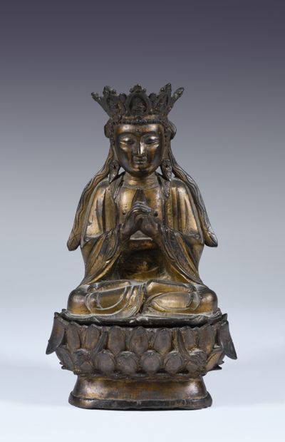 null Bodhisattva
Chine, dynastie Ming, circa XVIe - XVIIe siècle
Alliage cuivreux...