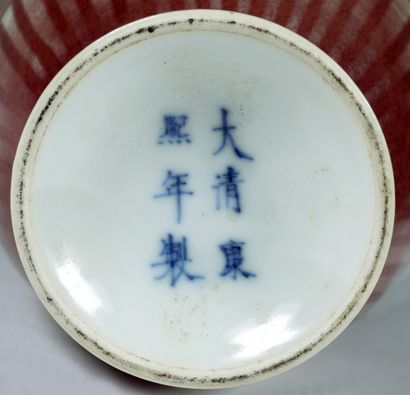 null Petit vase à col élancé
Chine, circa XIXe siècle
Porcelaine à glaçure « peau...