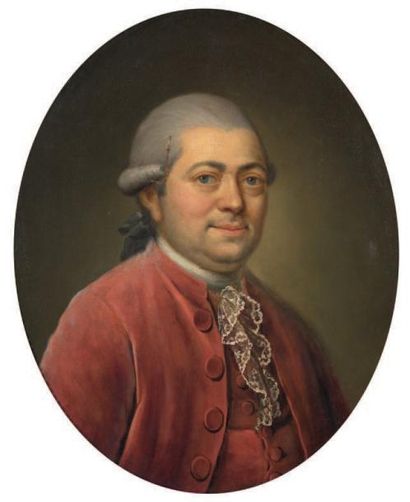 Attribué à Thomire (actif au XVIII) Portrait d'homme Huile sur toile 60 x 49 cm ...