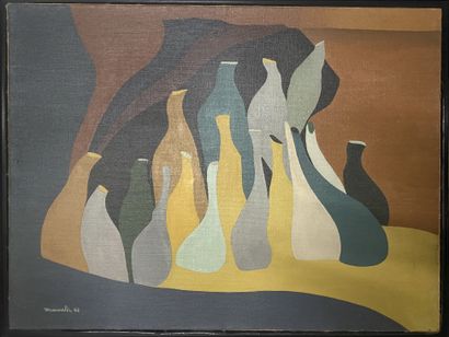 Mario MARINELLI (1906-1989) Mario MARINELLI (1906-1989)
Composition aux bouteilles...
