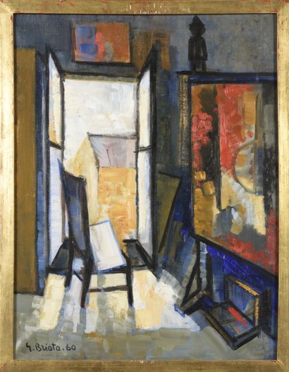 Georges BRIATA (1933-2019) Georges BRIATA (1933-2019)
Atelier du peintre, 1960
Huile...