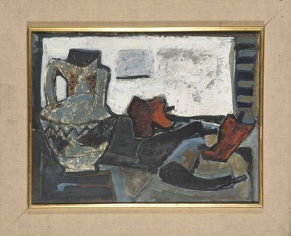 Raymond GUERRIER (1920 - 2002) Raymond GUERRIER (1920 - 2002)
Nature morte, 1963
Gouache...