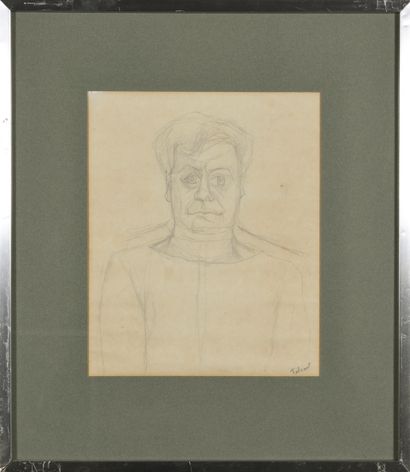 Pierre TAL COAT (1905-1985) Pierre TAL COAT (1905-1985)
Portrait 
Crayon sur papier...