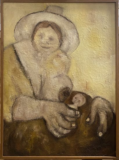 XXe - CARESSE XXe - CARESSE
Maternité, 1980
Huile sur toile 
100 x 75 cm
