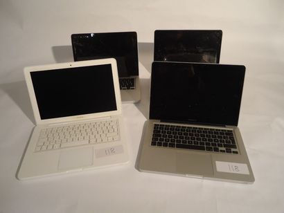 null POUR PIECES - 3 MacBook Pro alu, 1 MacBook blanc