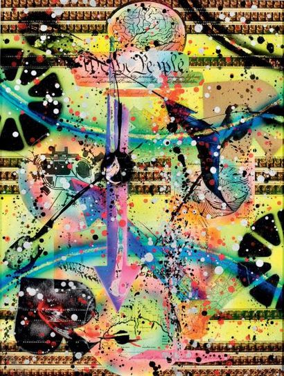 RAMMELLZEE (1960 - 2010) Philadelphia Wins, 1991
Technique mixte sur bois
Mixed media...