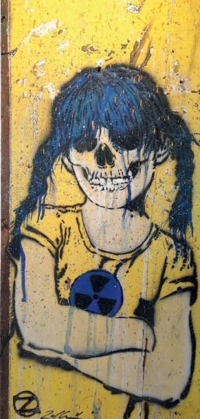 ZOLTRON (Américain, né en 1980) Fukushima Sue Nami, 2011
Peinture aérosol et pochoir...