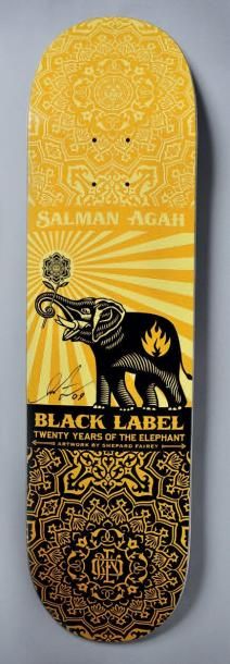 SHEPARD FAIREY (Américain, né en 1970) Salman agah, Black label, 2008
Sérigraphie...