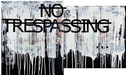 RERO (Français, né en 1983) No Trespassing (diptyque), 2012
Technique mixte sur toile,...
