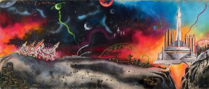 BILL BLAST (Américain, né en 1964) Blast to the Future, 1983
Peinture aérosol sur...