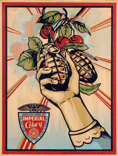 SHEPARD FAIREY (Américain, né en 1970) Imperial Glory, 2011 - AP
Sérigraphie sur...