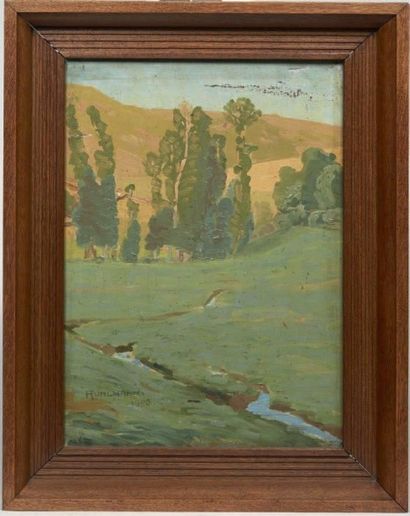 RUHLMANN Jacques-Émile (1879-1933) Paysage Huile sur toile. Signée en bas à gauche...