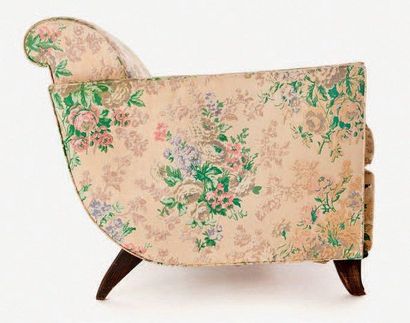 RUHLMANN Jacques-Émile (1879-1933) Rare paire de fauteuils modèle "Hydravion Berger",...