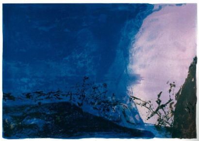 ZAO WOU-KI (1920-2013) Sans titre (Agerup 353) Lithographie en couleurs, 1991, sur...