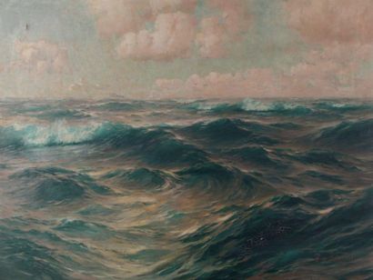 HAZEN Vasilievitch Alexei (1876 - 1937) Les vagues, 1907 Huile sur toile, signée...