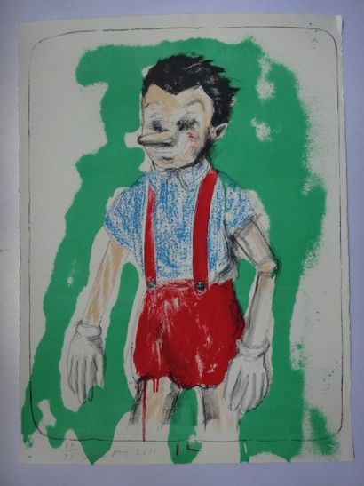 JIM DINE (Américain, né en 1935) Pinocchio, 2011

Lithographie en couleurs sur papier,...