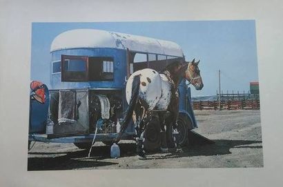 RICHARD MACLEAN (né en 1934) Horse and trailer, 1984
Lithographie sur papier, numéroté...