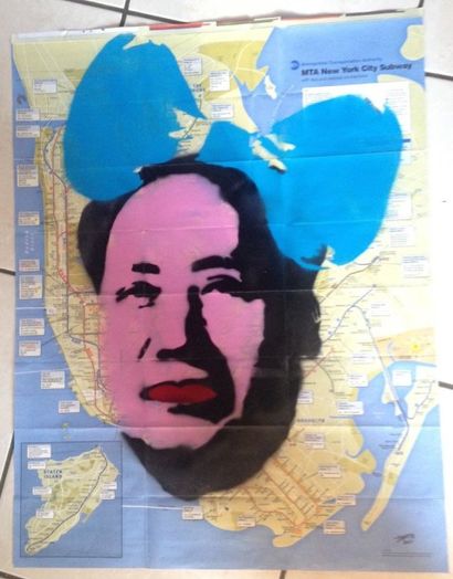 DEATH NY Map, Mao, 2011

Technique mixte sur map

Datée et signée

82 x 58 cm