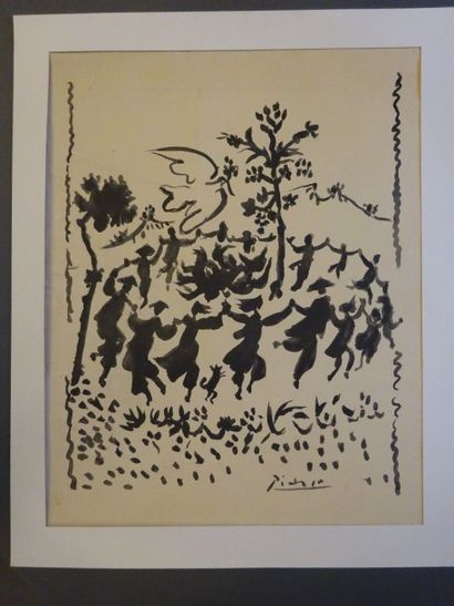 Pablo PICASSO Combat pour la paix

Lithographie sur papier

50 x 66 cm