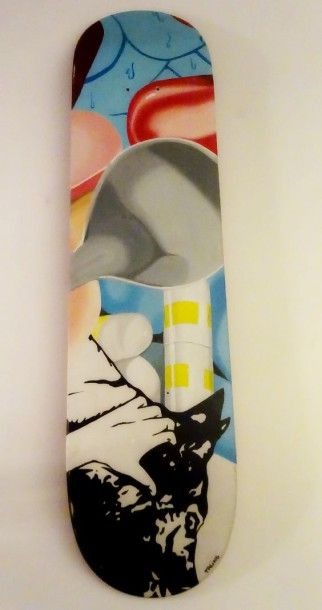 TALING (Français, né en 1976) Sans titre

Acrylique sur skateboard, signé en bas...