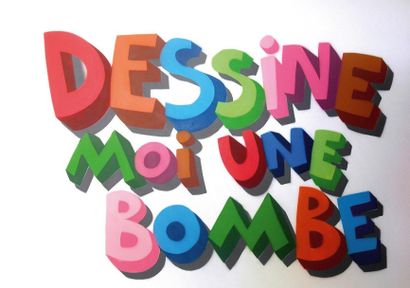 GUM (Français, né en 1976) Dessine-moi une bombe, 2014
Peinture aérosol sur toile,...