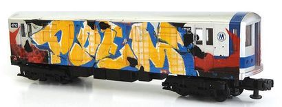 POEM (Américain, né en 1964) MTH Conley Island D Model Train, 2012
Acrylique et marqueur...