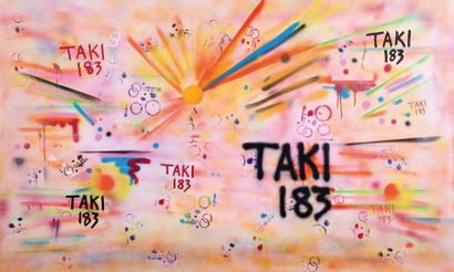 TAKI 183 (Américain, né en 1953) Sans titre
Technique mixte sur toile, signée dans...
