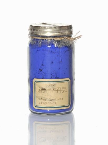 ALEX MLYNARCIK (NE EN 1934) CIEL DE PROVENCE, 1974 (SOUVENIR A YVES KLEIN)



Pigments...