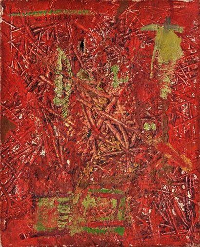 LEA NIKEL (1918-2005) 

COMPOSITION, 1960

Huile sur toile signée et datée en haut...