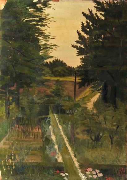 MAYOU ISERENTANT (1903-1978) (Attribué à) 

Jardin à Oare

Huile sur papier marouflé...